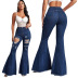 High Waist Ripped Flared Jeans NSQYT98173