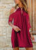 Hanging Neck Pullover Irregular Solid Color Mid-Length Dress NSNHYD98245