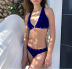 Eye-Catching Gold Buckle Beach Bikini Split 2 Piece Swimsuit NSCMB98257
