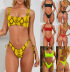 Solid Color Bandage Bikini Split 2 Piece Swimsuit NSCMB98258