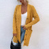 Button Twisted Rope Knitted Long Cardigan NSMMY98302