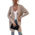 Button Twisted Rope Knitted Long Cardigan NSMMY98302
