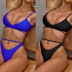 Solid Color Bandage Bikini Split 2 Piece Set Swimsuit NSCMB98394