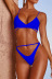 Solid Color Bandage Bikini Split 2 Piece Set Swimsuit NSCMB98394
