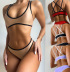 Solid Color Bikini Split 2 Piece Set Swimsuit NSCMB98398