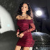 Single-Shoulder Fine Flashing Mesh Pleated Prom Dress NSRUI98425