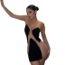Sexy Sleeveless Perspective Mesh Stitching Package Hip Tight Dress NSKAJ98444