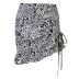 Leopard Print Drawstring Skirt NSGYB98465