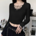 Diablo Style Exposed Navel Butterfly Necklace Long-Sleeved T-Shirt NSGYB98490