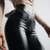 Skinny High-Waist Pu Leather Zip-Up Pants NSGYB98506