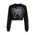 Diablo Style Spider Web Love Print Long-Sleeved T-Shirt NSGYB98508