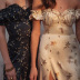 Bohemian Tube Top Off-Shoulder Floral Slit Dress NSGYB98528