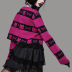 Diablo Style Long-Sleeved Jacquard Sweater NSGYB98536