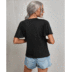Black All-Match Short-Sleeved T-Shirt NSGXY98581