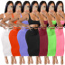 Solid Color Vest Skirt Set 7 Colors NSQYT98630