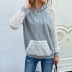 hooded lace stitching sweater nihaostyles clothing wholesale NSYYF88556