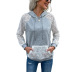 hooded lace stitching sweater nihaostyles clothing wholesale NSYYF88556