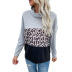 Loose Hedging Pillow Neck Leopard Print Sweatshirt nihaostyles clothing wholesale NSYYF88558