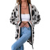 Long Buttonless Leopard Print Cardigan nihaostyles clothing wholesale NSYYF88564