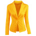 long-sleeved slim solid color suit jacket nihaostyles clothing wholesale NSYYF88569