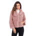 pure color lapel plush jacket nihaostyles clothing wholesale NSYYF88573