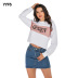 round neck letter printing long sleeves sweatesgirt nihaostyles wholesale clothes NSYYF88586