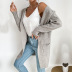 solid color Hooded Knitted Cardigan nihaostyles clothing wholesale NSYYF88594