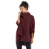 autumn high-neck irregular knitted mid-length shawl cloak nihaostyles wholesale clothing NSDMB88608