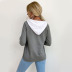 long-sleeved lace stitching hooded sweatershirt nihaostyles wholesale clothing  NSDMB88637