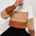 Round Neck Knit Striped Color Matching Sweater NSDMB88638