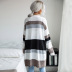  long-sleeved Color-blocking Striped kitted cardigan nihaostyles wholesale clothing NSDMB88639
