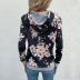 long-sleeved Hooded drawstring floral Print sweatershirt nihaostyles wholesale clothing NSDMB88707