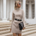 turtleneck solid color knitted sweater dress nihaostyles wholesale clothing NSDMB88715