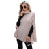 Solid Color Turtleneck Sweater Shawl NSDMB88717