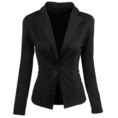 Long-sleeved Slim Solid Color Suit Jacket Nihaostyles Clothing Wholesale NSYYF88569
