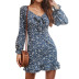 V-neck floral dress nihaostyles clothing wholesale NSMY88848