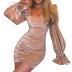 trumpet sleeve velvet square collar dress nihaostyles clothing wholesale NSMY88851