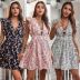 sleeveless V-neck floral dress nihaostyles clothing wholesale NSMY88858