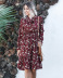 Bow Tie Trumpet Sleeve Floral Dress NSMY88862