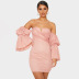 sexy slim one-line neck raglan tube top dress nihaostyles wholesale clothing NSDMS88891