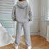 Conjunto de pantalones de chándal y sudadera con capucha de algodón a cuadros NSXPF88901