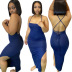 low-cut slit sleeveless long dress nihaostyles wholesale clothes NSCN88920
