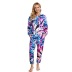 tie-dye gradient long-sleeved hooded top and trousers set nihaostyles clothing wholesale NSMDS88923