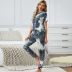 tie-dye short-sleeved top trousers set nihaostyles clothing wholesale NSMDS88928