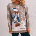 Snowflake Bear Crew Neck Long Sleeve Pullover sweater nihaostyles wholesale Christmas costumes NSSX88948