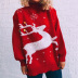 loose thick deer snowflake round neck long-sleeved pullover sweater nihaostyles wholesale Christmas costumes NSSX88950