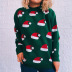 round neck long-sleeved Christmas hat printed pullover sweater nihaostyles wholesale Christmas costumes NSSX88957