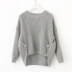 Front Short Back Long Button Pullover Sweater NSSX88966