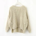 Front Short Back Long Button Pullover Sweater NSSX88966
