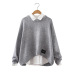 solid color loose pullover sweater nihaostyles clothing wholesale NSSX88971